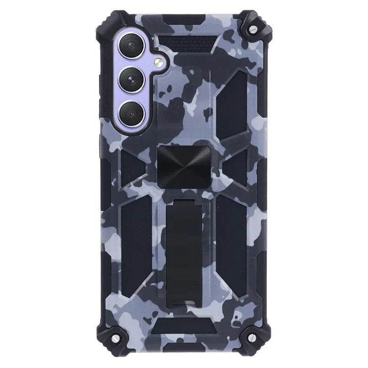 For Samsung Galaxy A55 5G Phone Case Kickstand Protective Cover Camouflage Pattern