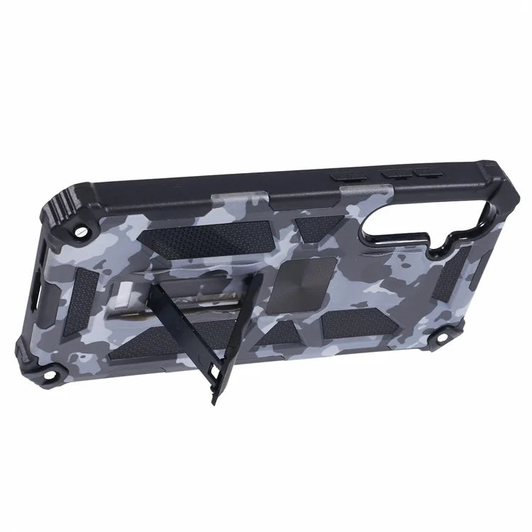 For Samsung Galaxy A55 5G Phone Case Kickstand Protective Cover Camouflage Pattern