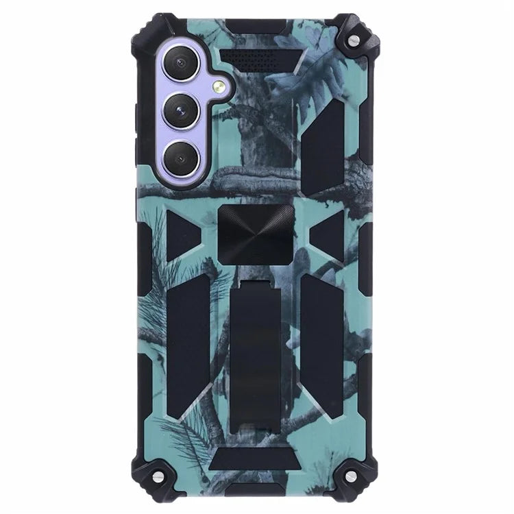 For Samsung Galaxy A55 5G Phone Case Kickstand Protective Cover Camouflage Pattern
