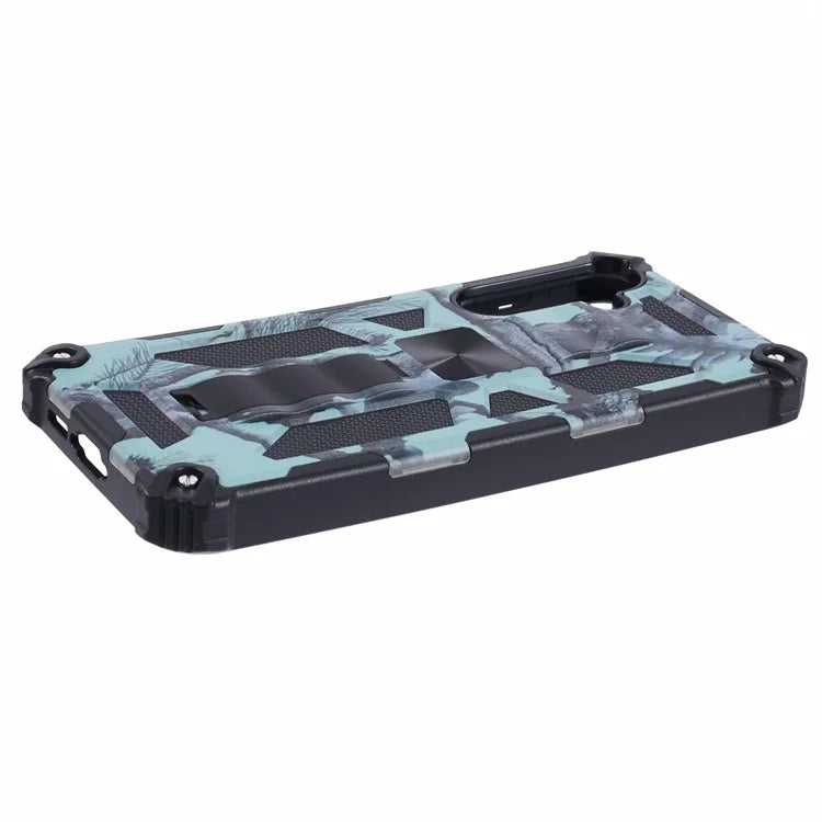 For Samsung Galaxy A55 5G Phone Case Kickstand Protective Cover Camouflage Pattern
