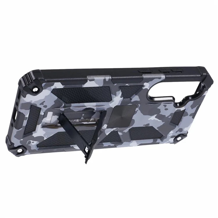 For Samsung Galaxy A35 5G Kickstand Cover Camouflage Pattern Armor Phone Case