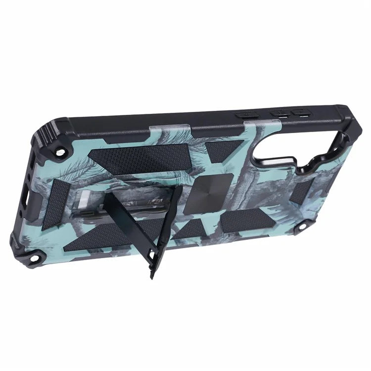 For Samsung Galaxy A35 5G Kickstand Cover Camouflage Pattern Armor Phone Case