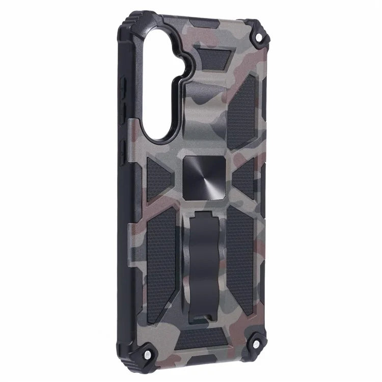 For Samsung Galaxy A35 5G Kickstand Cover Camouflage Pattern Armor Phone Case