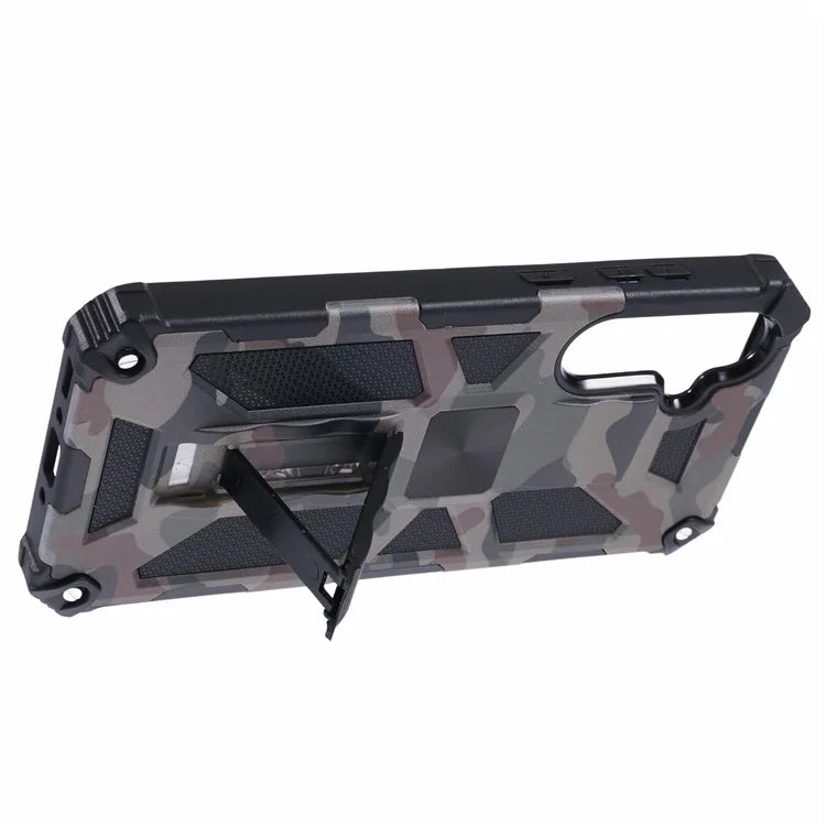 For Samsung Galaxy A35 5G Kickstand Cover Camouflage Pattern Armor Phone Case
