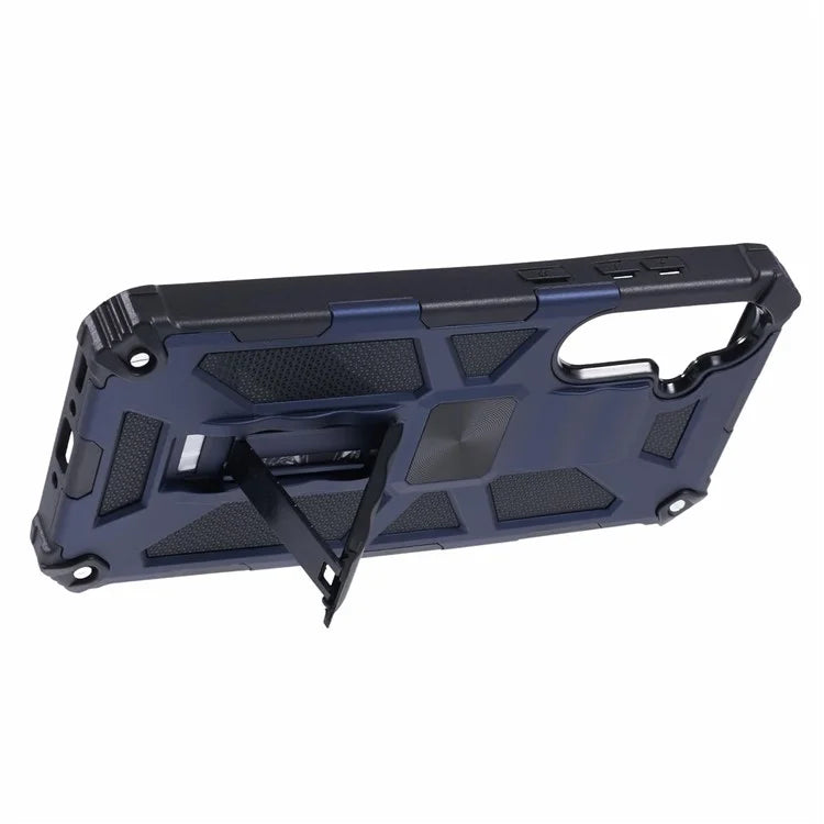 For Samsung Galaxy A35 5G Phone Case with Car Mount Kickstand PC + TPU Protective Cover