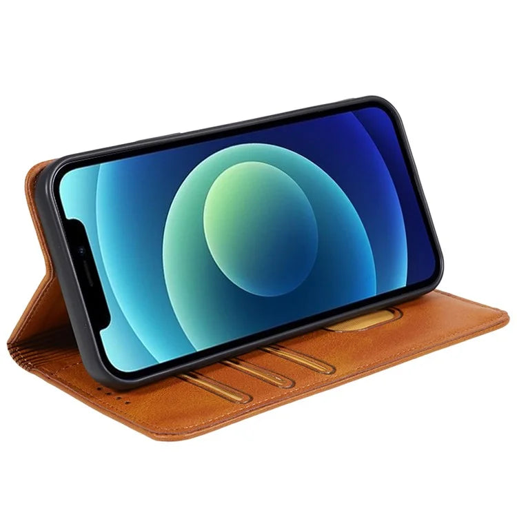 For Huawei nova 12 Pro 5G / nova 12 Ultra 5G Cell Phone Case Anti-fall Calf Texture Leather Wallet Support Stand Cover