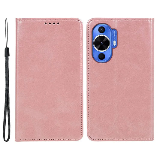 For Huawei nova 12 Lite 4G Cell Phone Case Magnetic Clasp PU Leather Wallet Stand Anti-drop Shell