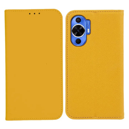 For Huawei nova 12 Lite 4G Case Cross Texture Magnetic Closing Leather Stand Anti-drop Phone Cover