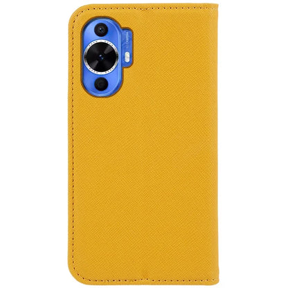 For Huawei nova 12 Lite 4G Case Cross Texture Magnetic Closing Leather Stand Anti-drop Phone Cover