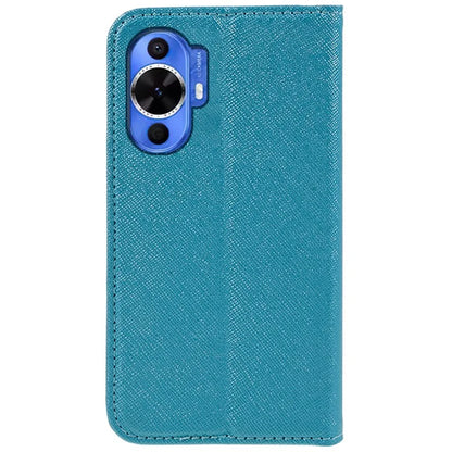 For Huawei nova 12 Lite 4G Case Cross Texture Magnetic Closing Leather Stand Anti-drop Phone Cover