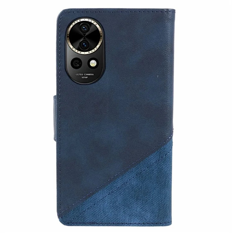 For Huawei nova 12 5G Cell Phone Case PU Leather Splicing Drop-proof Wallet Stand Cover