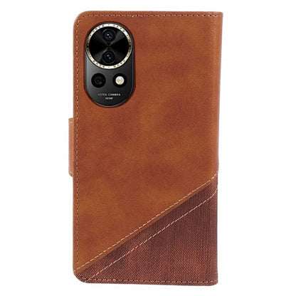 For Huawei nova 12 5G Cell Phone Case PU Leather Splicing Drop-proof Wallet Stand Cover