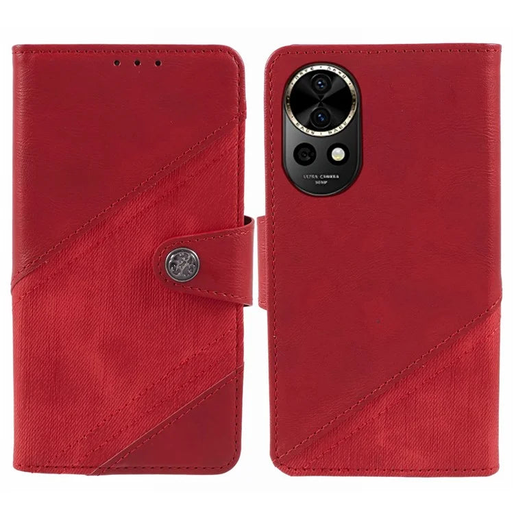 For Huawei nova 12 5G Cell Phone Case PU Leather Splicing Drop-proof Wallet Stand Cover