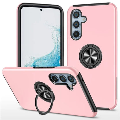 For Samsung Galaxy S24 Case PC+TPU Ring Kickstand Mobile Phone Cover