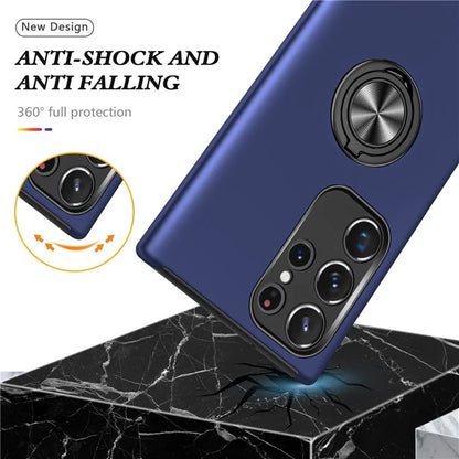 For Samsung Galaxy S24 Ultra Cell Phone Case Anti-scratch Ring Kickstand Back Shell