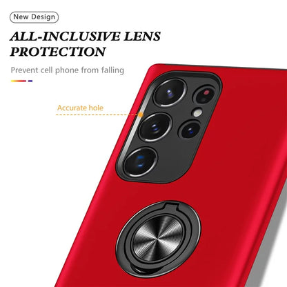 For Samsung Galaxy S24 Ultra Cell Phone Case Anti-scratch Ring Kickstand Back Shell