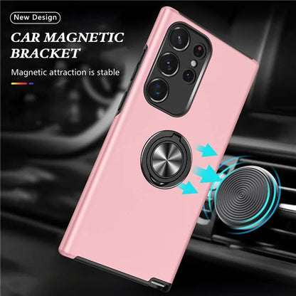 For Samsung Galaxy S24 Ultra Cell Phone Case Anti-scratch Ring Kickstand Back Shell