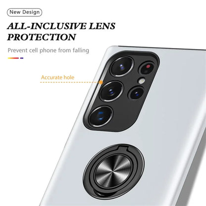 For Samsung Galaxy S24 Ultra Cell Phone Case Anti-scratch Ring Kickstand Back Shell