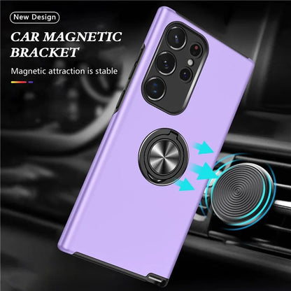For Samsung Galaxy S24 Ultra Cell Phone Case Anti-scratch Ring Kickstand Back Shell