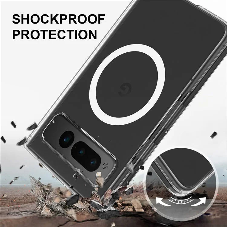 For Google Pixel Fold Magnetic Case Compatible with MagSafe Acrylic Drop-resistant Phone Cover