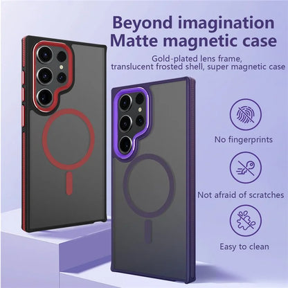 For Samsung Galaxy S23 Ultra Case Slim-Fit TPU+PC Protective Shell Compatible with MagSafe