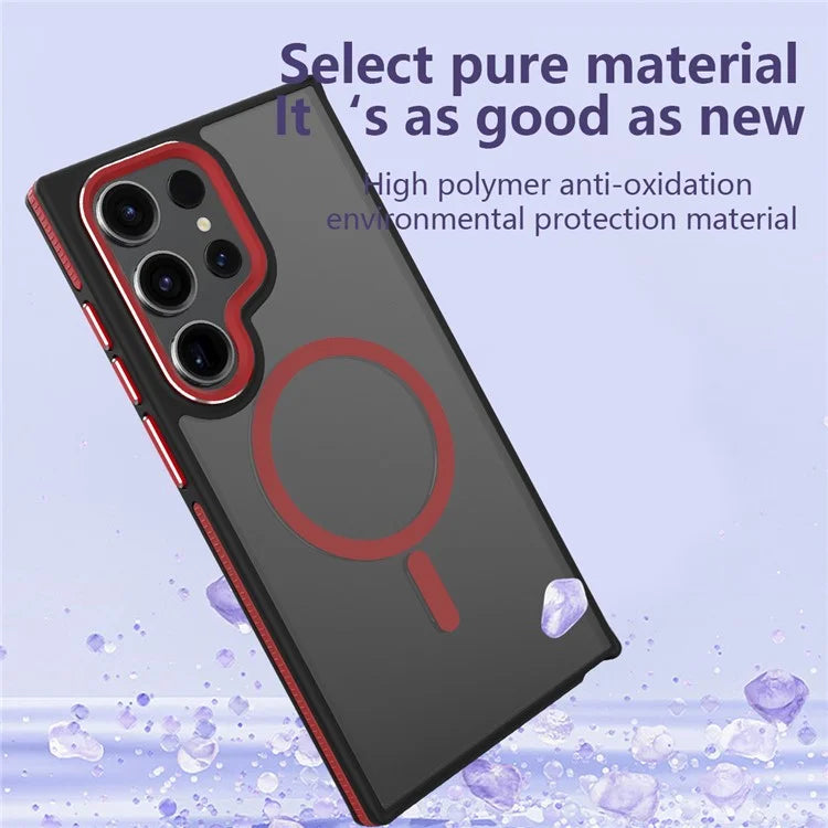 For Samsung Galaxy S23 Ultra Case Slim-Fit TPU+PC Protective Shell Compatible with MagSafe