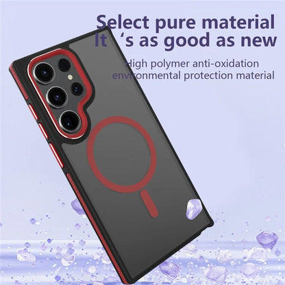 For Samsung Galaxy S23 Ultra Case Slim-Fit TPU+PC Protective Shell Compatible with MagSafe