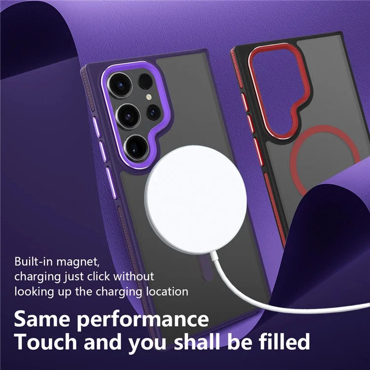 For Samsung Galaxy S23 Ultra Case Slim-Fit TPU+PC Protective Shell Compatible with MagSafe