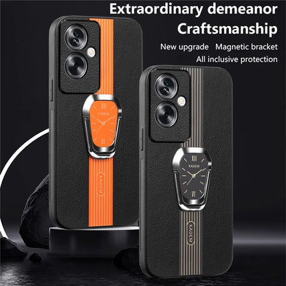 KADEM For Oppo A79 5G / A2 5G Cell Phone Cases Electroplating Watch Pattern Cover with Kickstand