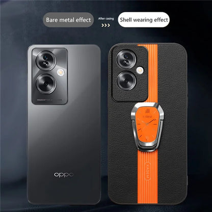 KADEM For Oppo A79 5G / A2 5G Cell Phone Cases Electroplating Watch Pattern Cover with Kickstand