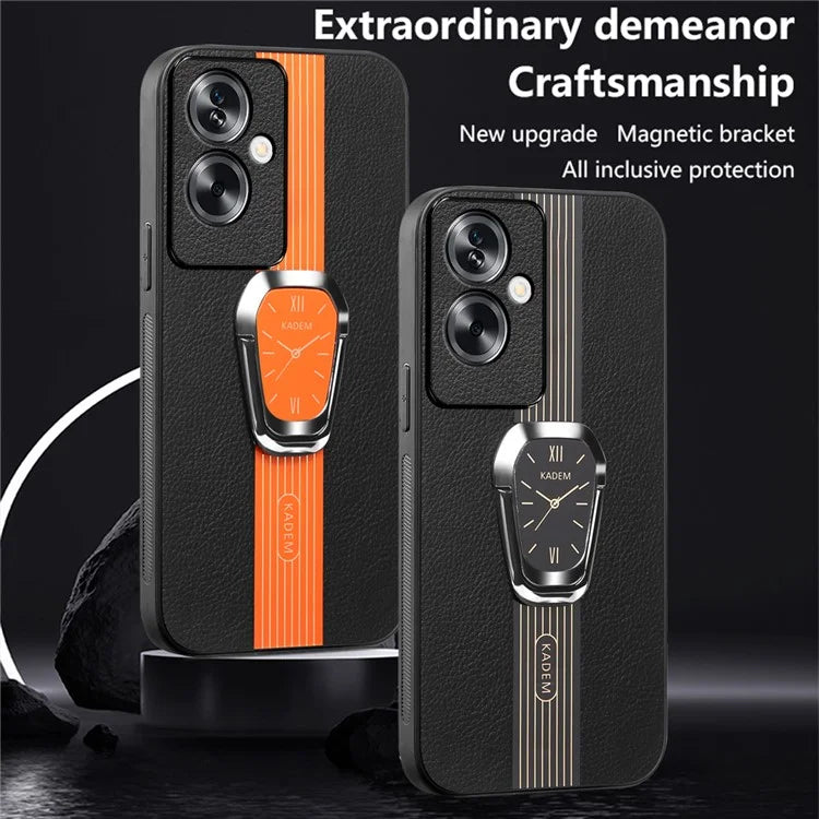 KADEM For Oppo A79 5G / A2 5G Cell Phone Cases Electroplating Watch Pattern Cover with Kickstand