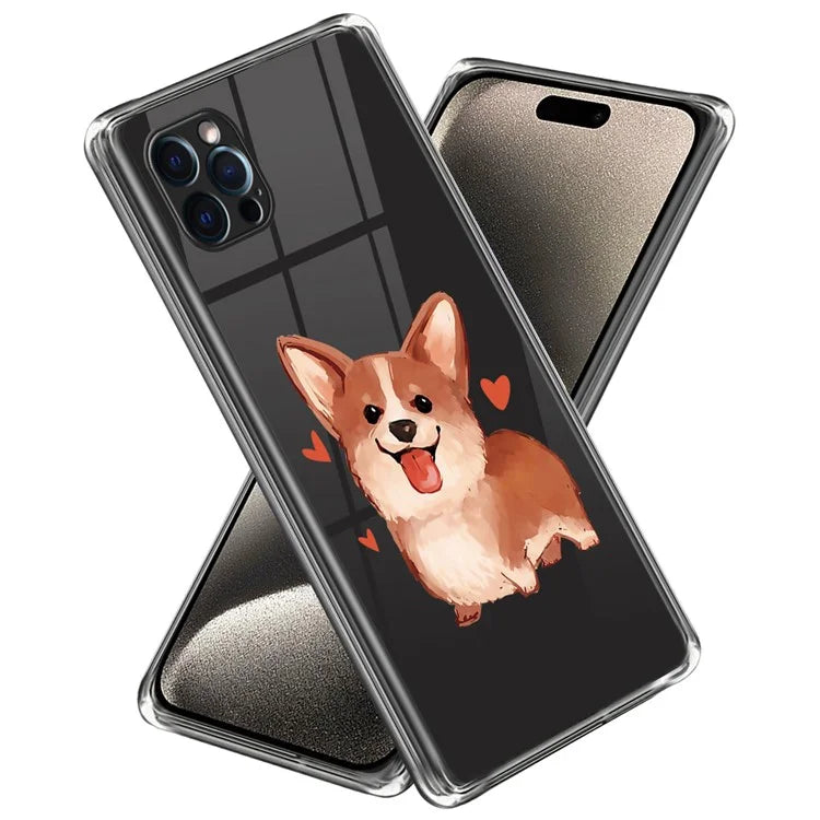 For iPhone 15 Pro Max Pattern Printing Case TPU Phone Back Cover