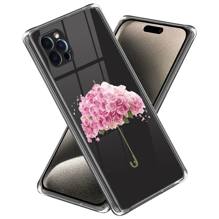 For iPhone 15 Pro Max Pattern Printing Case TPU Phone Back Cover