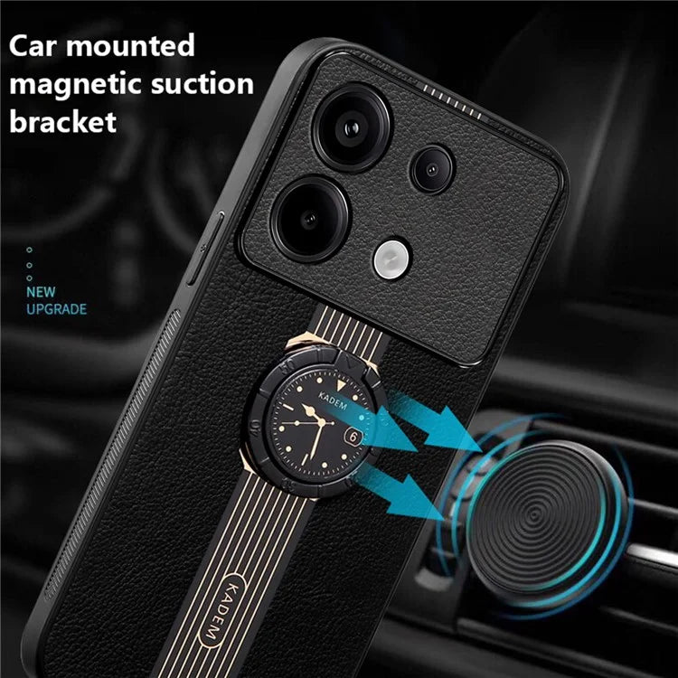 KADEM For Xiaomi Redmi Note 13 4G Cover Ring Kickstand Electroplating Cell Phone Cases