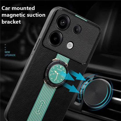 KADEM For Xiaomi Redmi Note 13 4G Cover Ring Kickstand Electroplating Cell Phone Cases