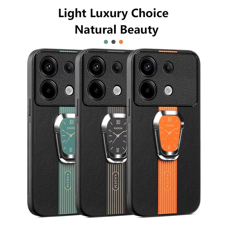 KADEM For Xiaomi Redmi Note 13 4G Cell Phone Case Electroplating Watch Pattern Design Shell