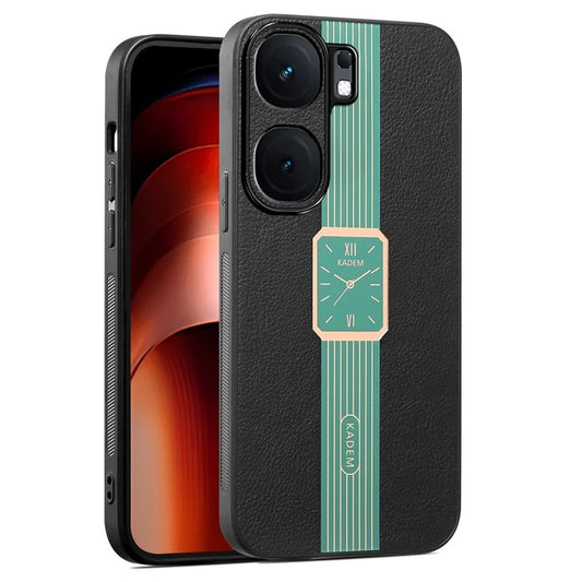 KADEM For vivo iQOO Neo9 5G Case Leather Coated TPU+Acrylic Watch Pattern Electroplated Phone Cover