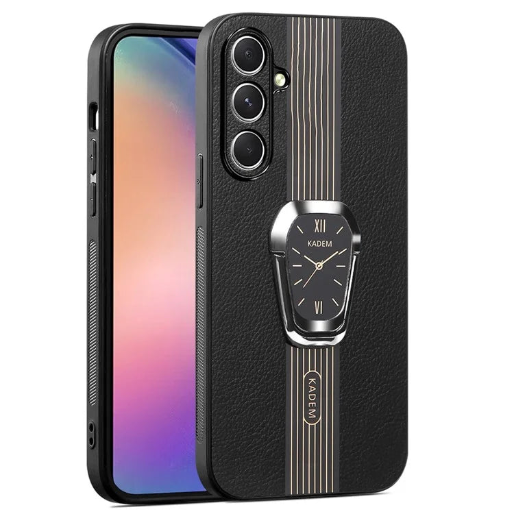 KADEM For Samsung Galaxy A35 5G Cell Phone Case Anti-drop Leather+TPU+Acrylic Cover