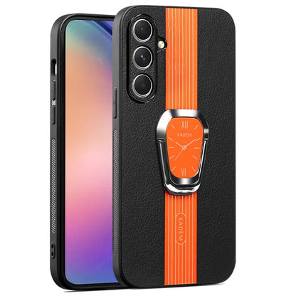 KADEM For Samsung Galaxy A35 5G Cell Phone Case Anti-drop Leather+TPU+Acrylic Cover