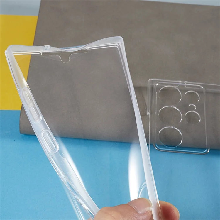For Samsung Galaxy S24 Ultra Case Acrylic + TPU Phone Cover with PET Film All-Around Protection