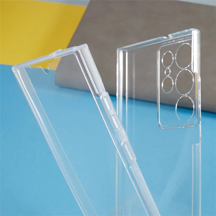 For Samsung Galaxy S24 Ultra Case Acrylic + TPU Phone Cover with PET Film All-Around Protection