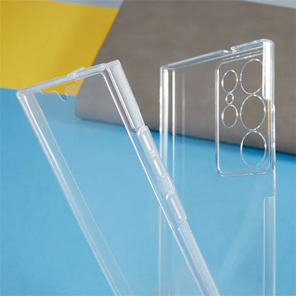 For Samsung Galaxy S24 Ultra Case Acrylic + TPU Phone Cover with PET Film All-Around Protection