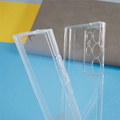For Samsung Galaxy S24 Ultra Case Acrylic + TPU Phone Cover with PET Film All-Around Protection
