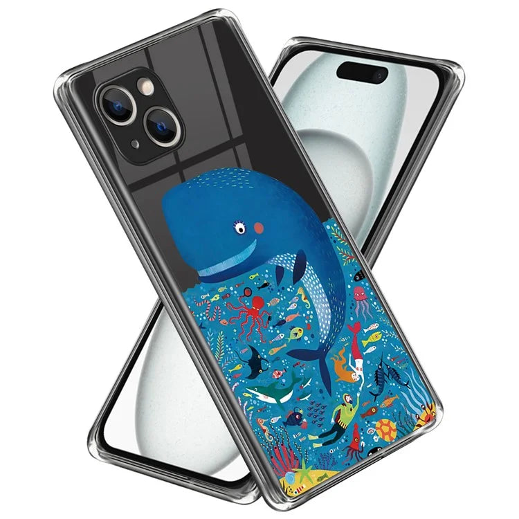 Phone Case for iPhone 15 Pattern Printing Soft TPU Phone Cover