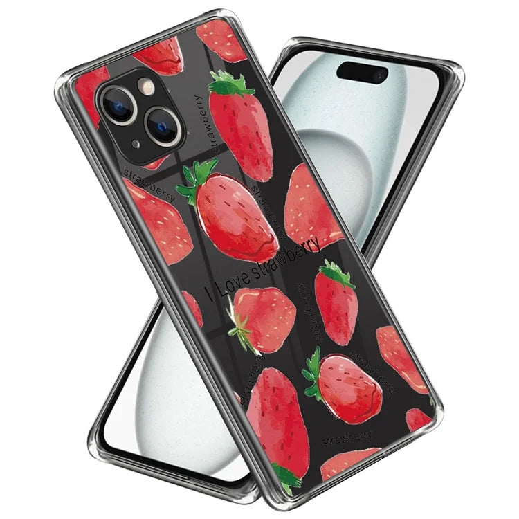 Phone Case for iPhone 15 Pattern Printing Soft TPU Phone Cover