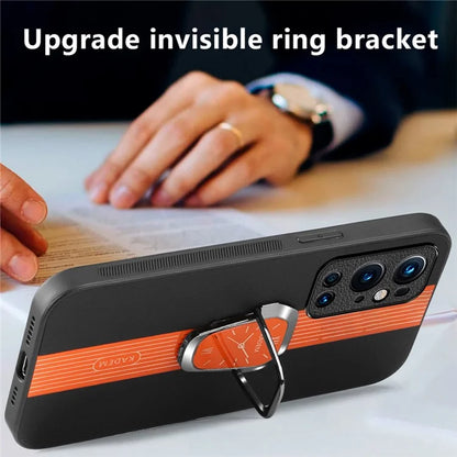 KADEM For OnePlus 9 Pro 5G Case Electroplated Folding Kickstand Watch Pattern Drop-proof Phone Cover