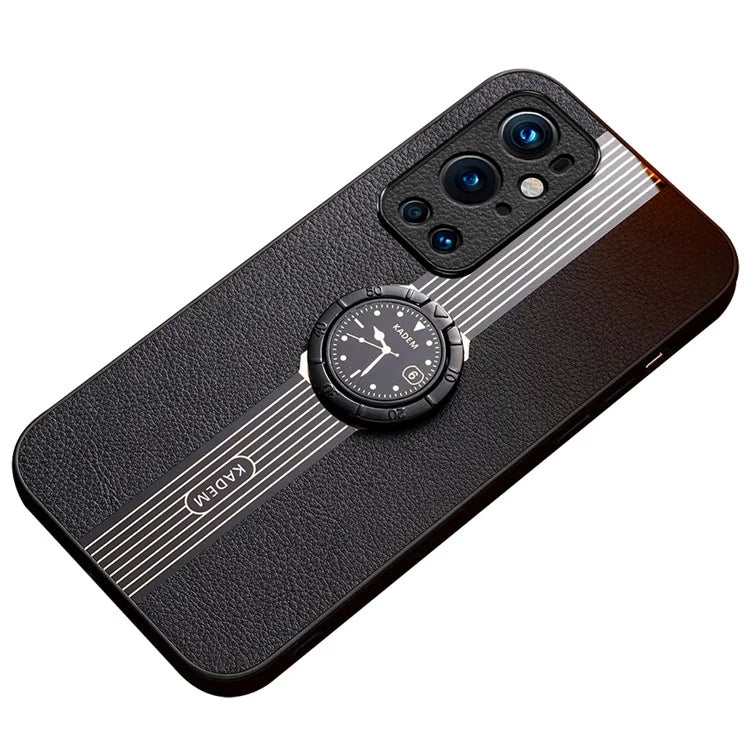 KADEM For OnePlus 9 Pro 5G Ring Kickstand Cover Watch Pattern Cell Phone Case