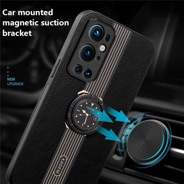 KADEM For OnePlus 9 Pro 5G Ring Kickstand Cover Watch Pattern Cell Phone Case