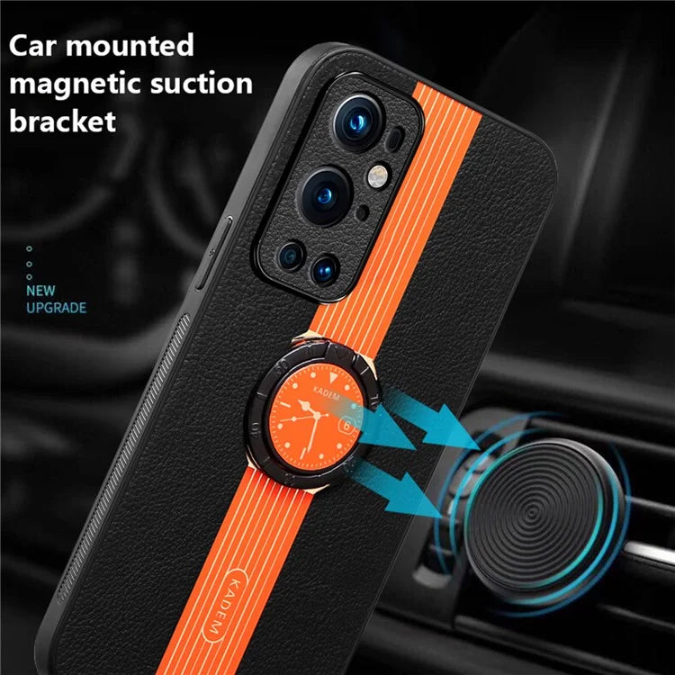 KADEM For OnePlus 9 Pro 5G Ring Kickstand Cover Watch Pattern Cell Phone Case