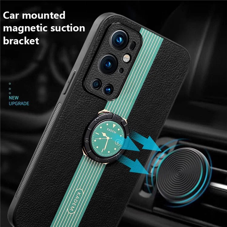 KADEM For OnePlus 9 Pro 5G Ring Kickstand Cover Watch Pattern Cell Phone Case